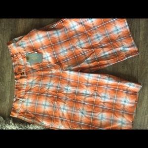 Orange Plad Shorts DTek Jeans Company